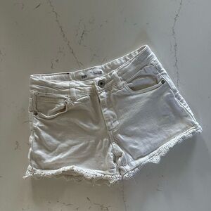 Zara Kids White Denim Shorts Size 8